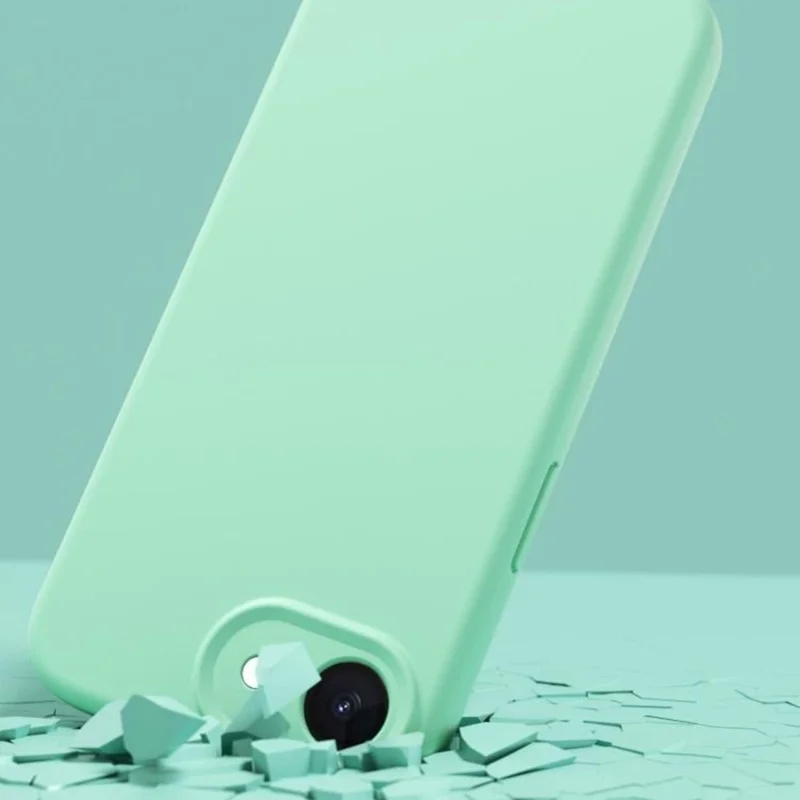 Étui pour iPhone 16e YCADEN Couverture arrière de téléphone en TPU avec découpes précises - Vert herbe