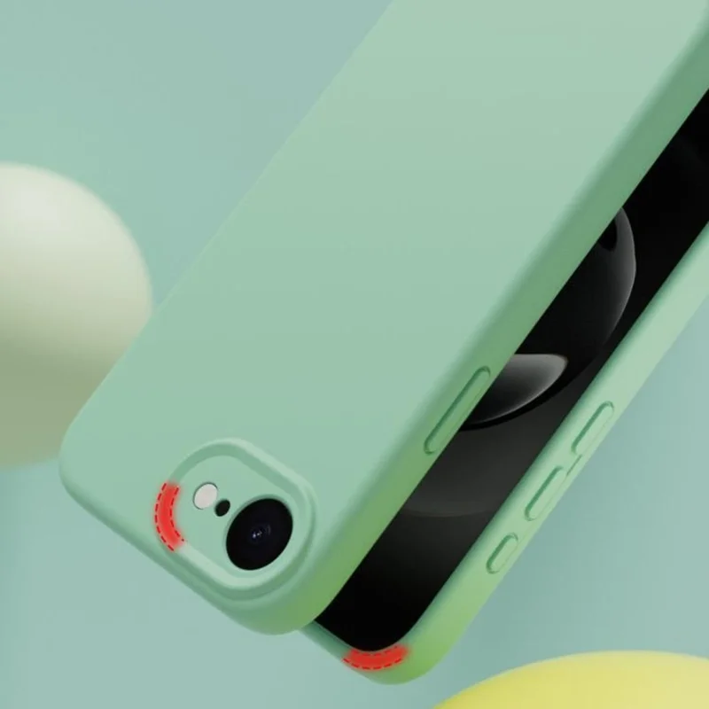 Étui pour iPhone 16e YCADEN Couverture arrière de téléphone en TPU avec découpes précises - Vert herbe