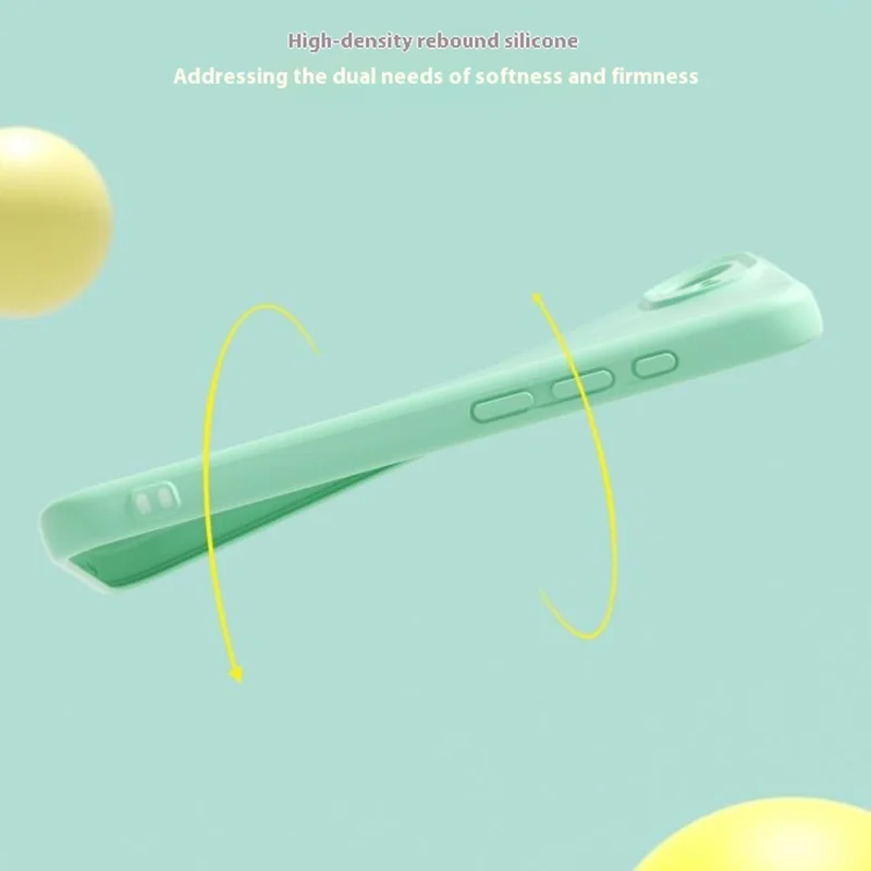 Étui pour iPhone 16e YCADEN Couverture arrière de téléphone en TPU avec découpes précises - Vert herbe