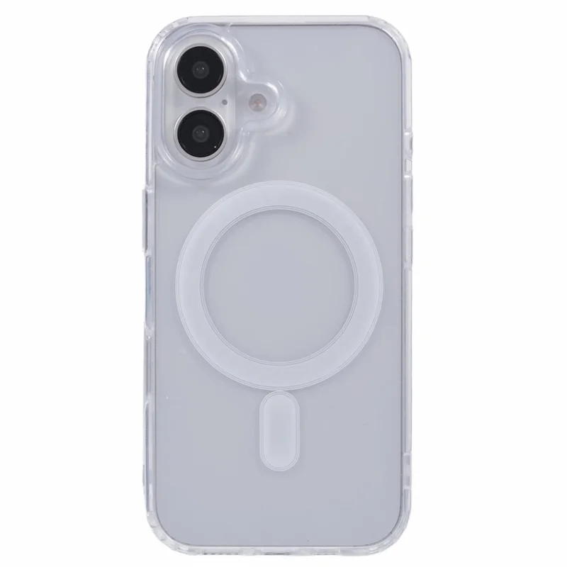For iPhone 17 Magnetic Case Acrylic + TPU Clear Phone Cover