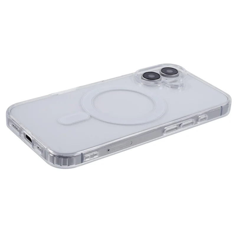 For iPhone 17 Magnetic Case Acrylic + TPU Clear Phone Cover