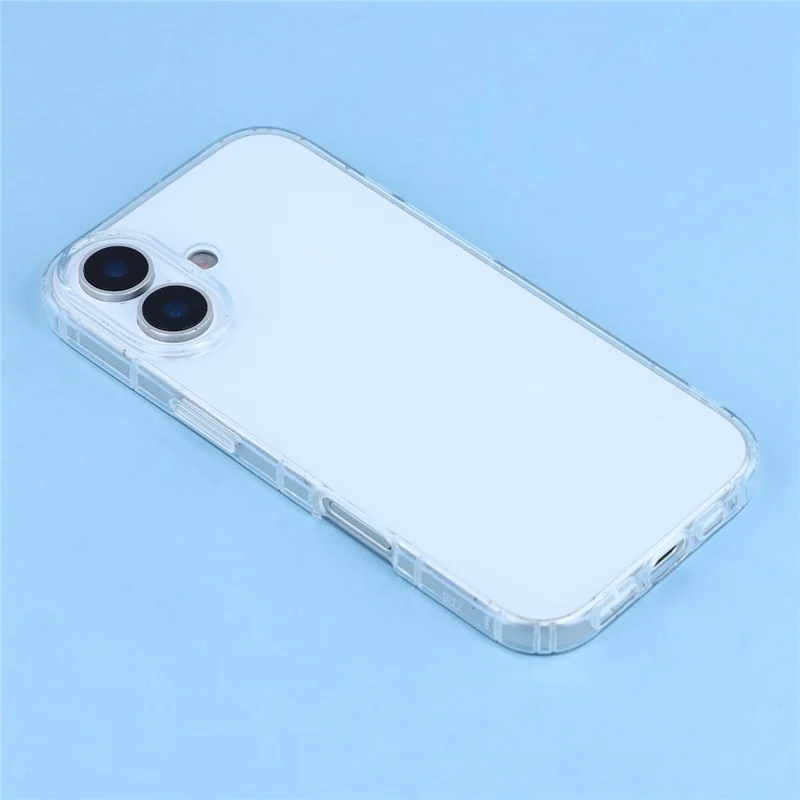 For iPhone 17 Case Airbag Protection TPU Clear Phone Back Cover Large Lens Cutout
