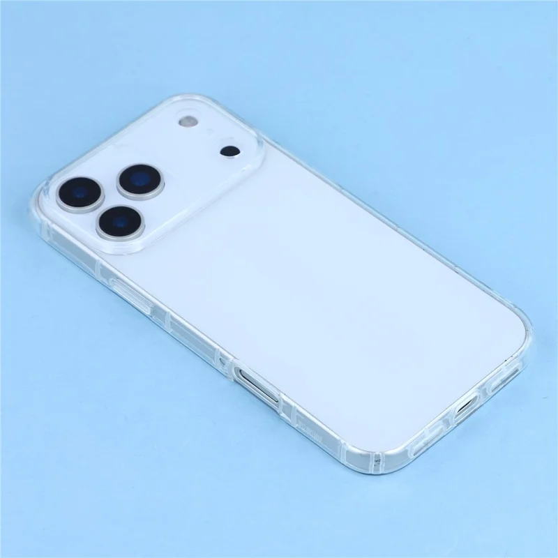 For iPhone 17 Pro Max Case Airbag Protection TPU Clear Phone Back Cover Large Lens Cutout