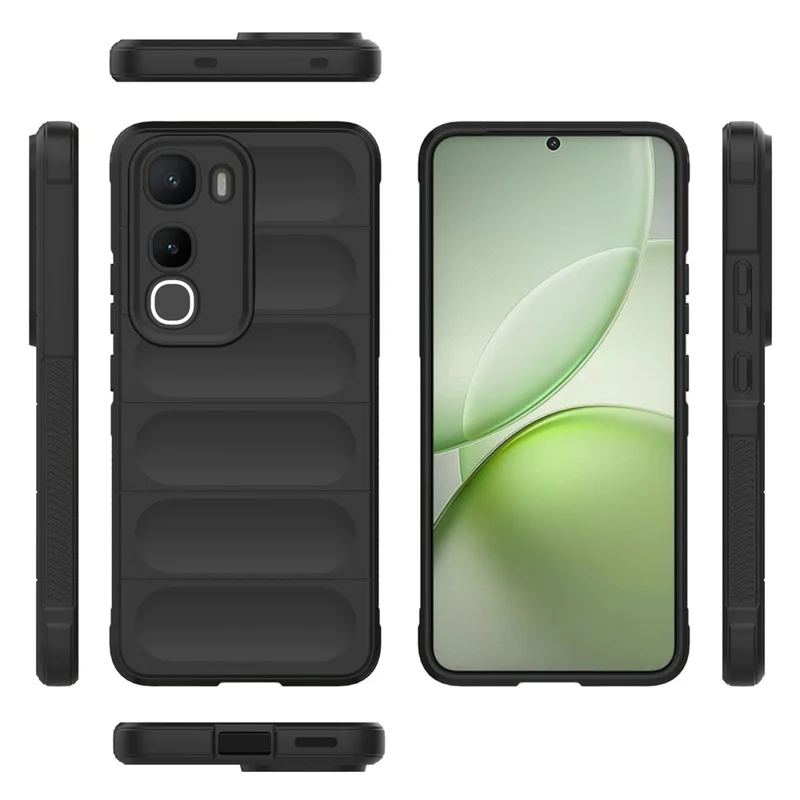 For vivo Y400 5G Case Anti-Drop Soft TPU Rugged Phone Back Cover - Black