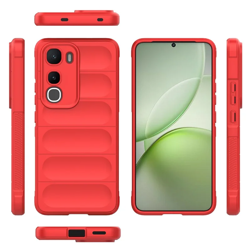 For vivo Y400 5G Case Anti-Drop Soft TPU Rugged Phone Back Cover - Red