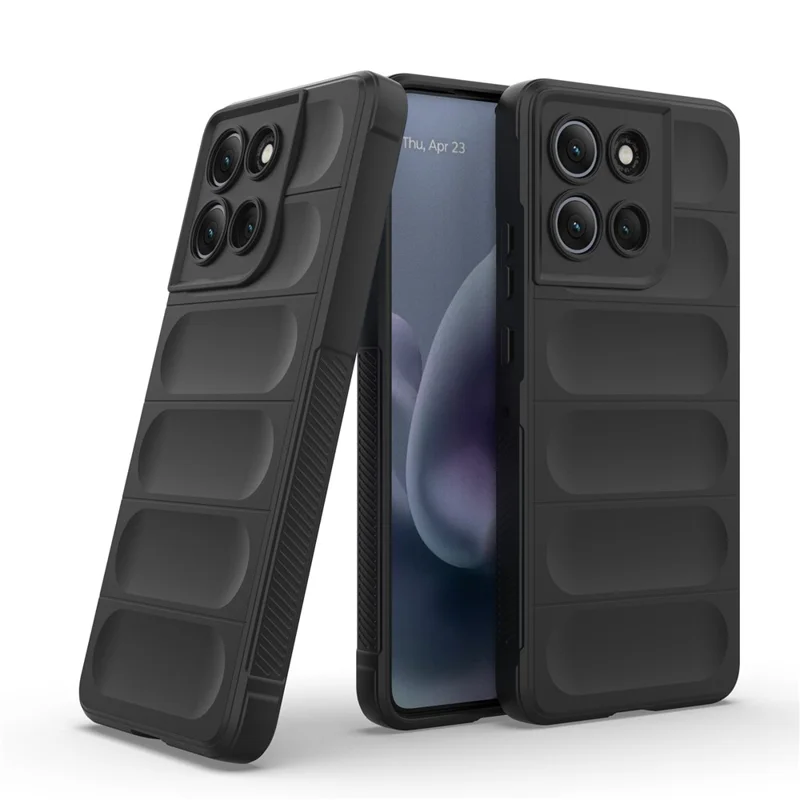 For Motorola Moto G86 Power 5G Case Anti-Drop Soft TPU Rugged Phone Back Cover - Black