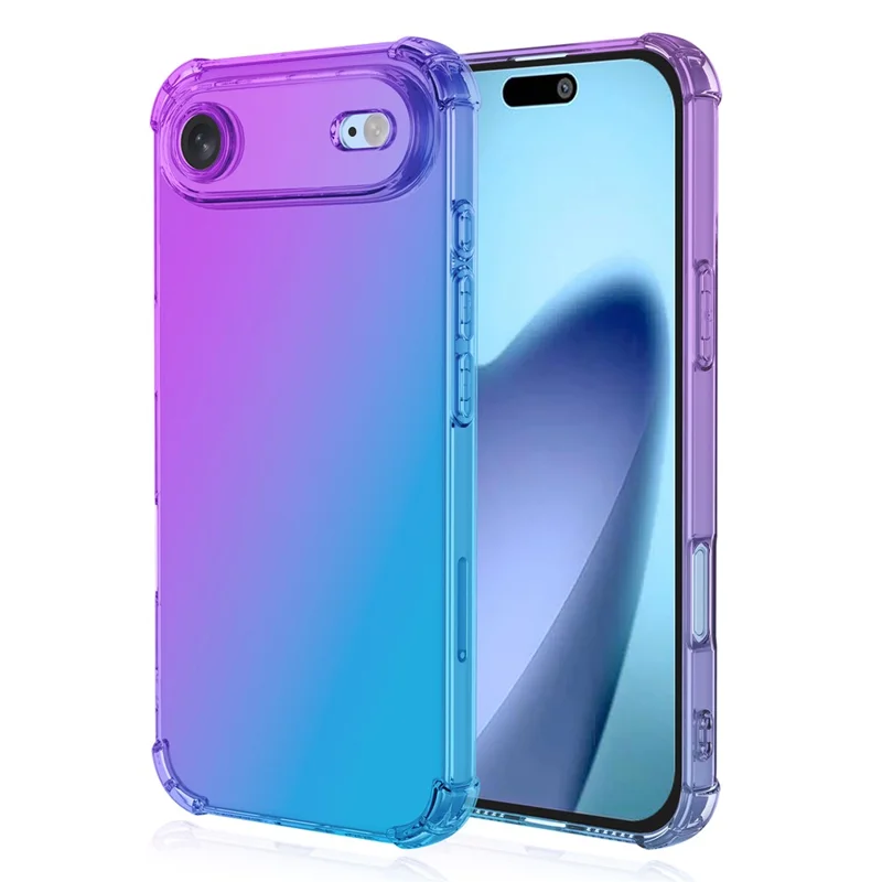 TPU-telefoonhoesje met gradientkleur voor iPhone Air, valbestendig hoesje - Paars / Blauw