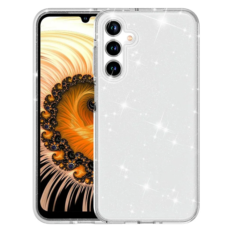 AMORUS For Samsung Galaxy A26 5G / A17 5G Case Soft TPU Hard PC Back Shockproof Phone Cover - Glitter White