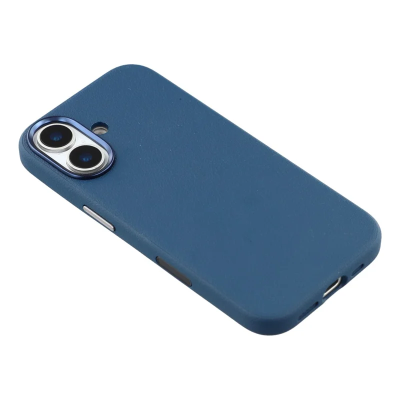 Étui compatible avec iPhone 17 X-LEVEL en cuir PU dur PC avec MagSafe - Bleu