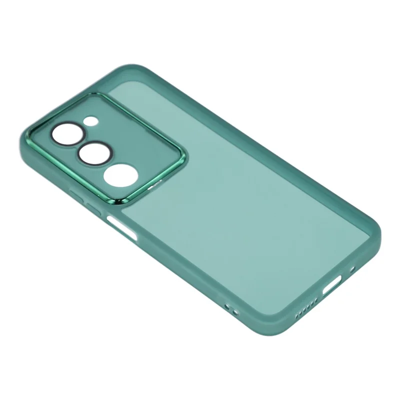Cover per Xiaomi Redmi 15 5G (Globale) (169mm) - Cornice Fotocamera Elettroplaccata TPU - Trasparente Verde