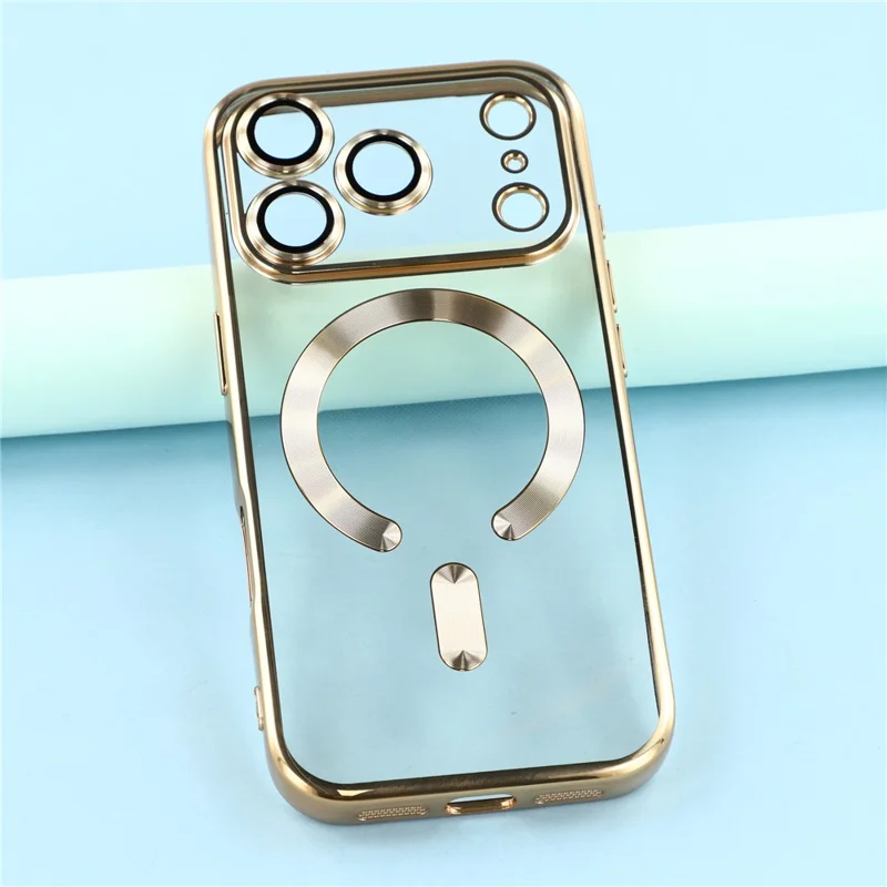 X-LEVEL For iPhone 17 Pro Max Case Compatible with MagSafe Full Camera Protection TPU Phone Cover - Gold