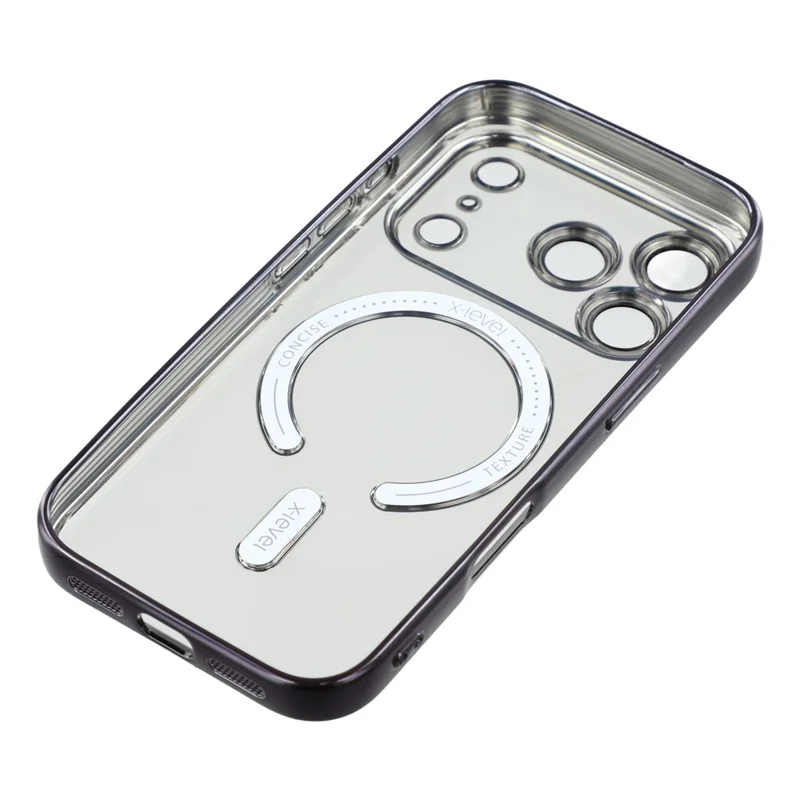 Funda para iPhone 17 Pro Max X-LEVEL compatible con MagSafe, protección completa de la cámara, cubierta de teléfono de TPU - Negro