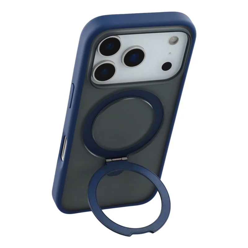 X-LEVEL For iPhone 17 Pro Max Case Metal Kickstand TPU PC Phone Back Cover - Blue