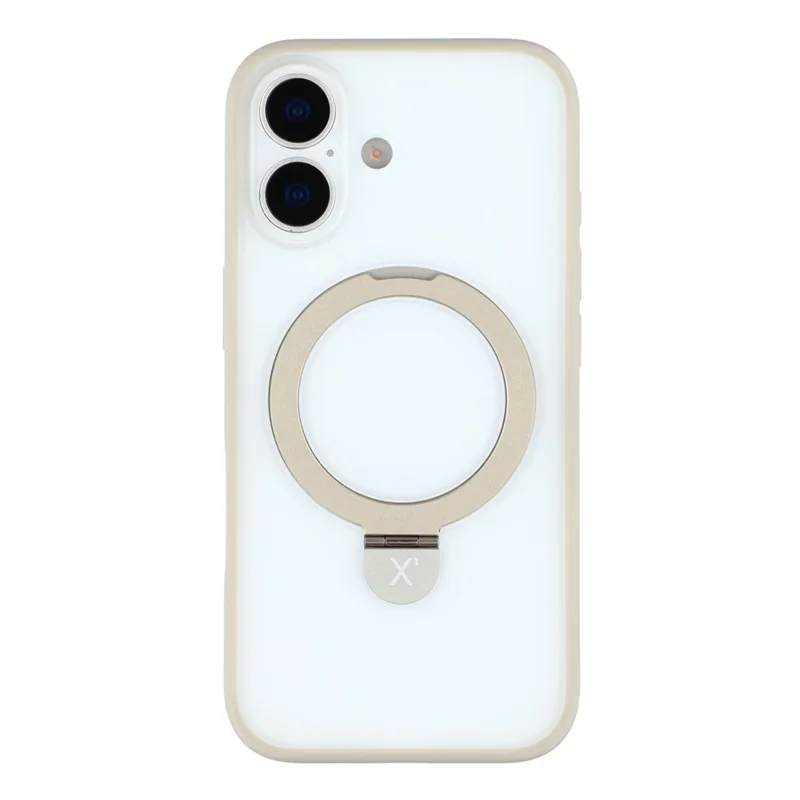 Funda para iPhone 17 X-LEVEL con soporte metálico, cubierta posterior de TPU y PC - Gris