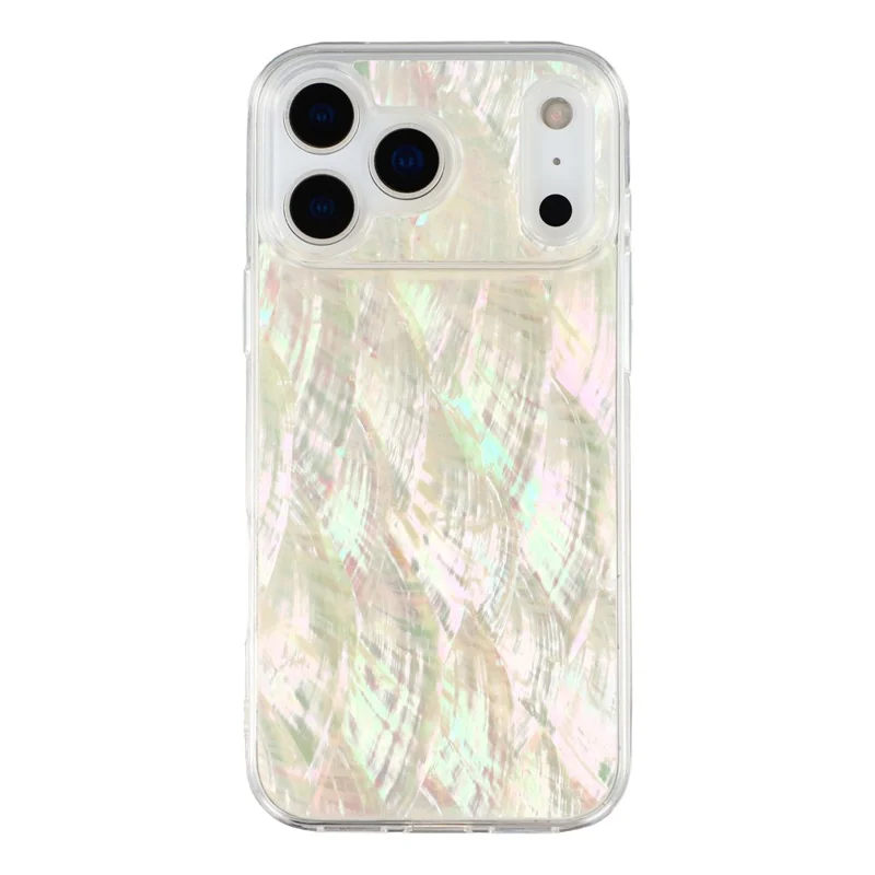 JAUCASE Pour iPhone 17 Pro Étui Magnétique Conception de Coquillage Naturel Couverture Arrière de Téléphone TPU - Couleur Coquillage