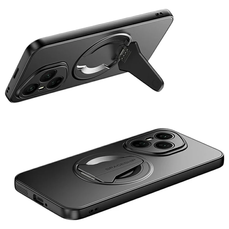 Obudowa do Honor 400 Pro 5G (Global) z funkcją MagSafe, ukrytą podpórką, matową powłoką przyjemną w dotyku, wykonaną z PC i TPU - Czarna