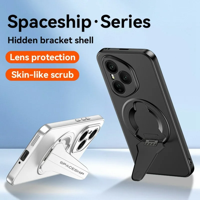 Obudowa do Honor 400 Pro 5G (Global) z funkcją MagSafe, ukrytą podpórką, matową powłoką przyjemną w dotyku, wykonaną z PC i TPU - Czarna