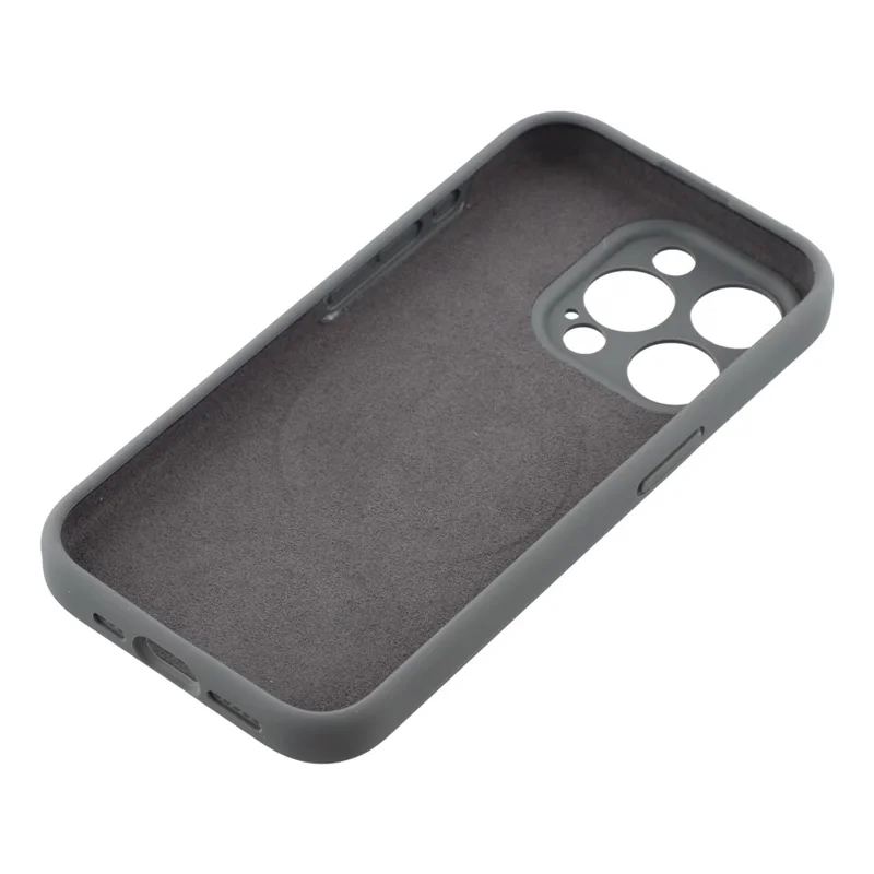 Funda para iPhone 12 Pro Max compatible con MagSafe Soft Skin-Touch Silicona líquida + Cubierta de teléfono de PC - Gris oscuro
