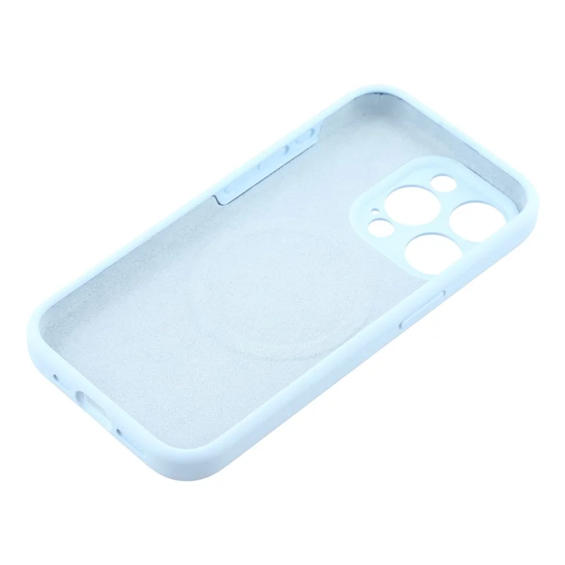 For iPhone 14 Pro Max Case Compatible with MagSafe Soft Skin-Touch Liquid Silicone + PC Phone Cover - Baby Blue