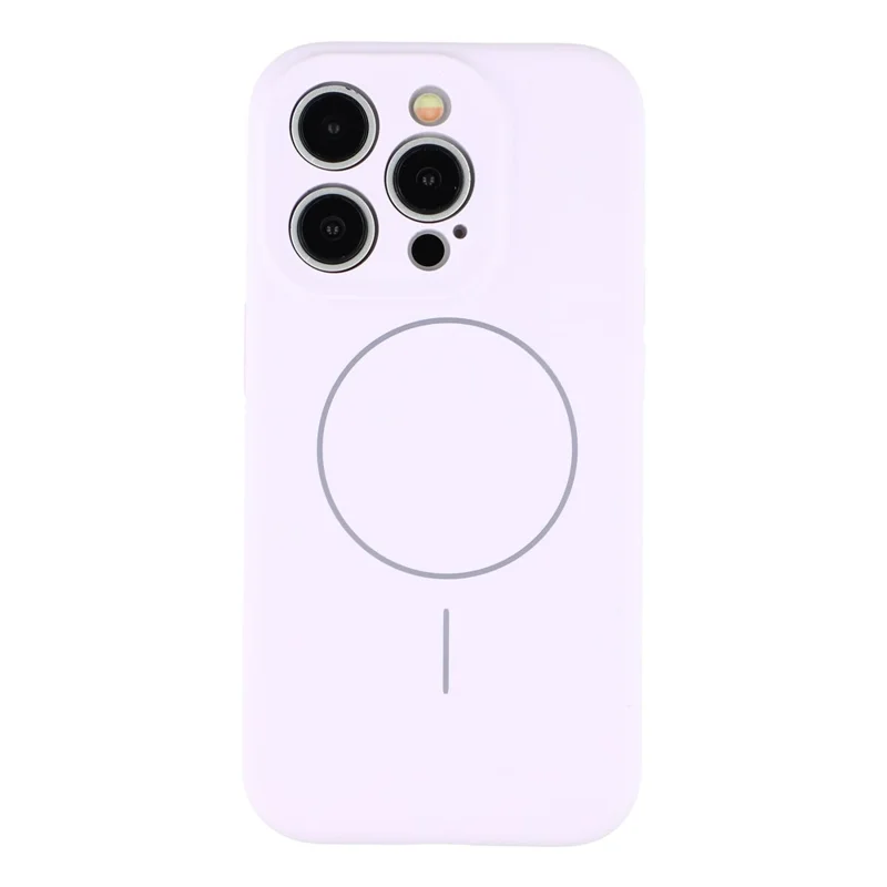 For iPhone 13 Pro Case Compatible with MagSafe Soft Skin-Touch Liquid Silicone + PC Phone Cover - Light Purple