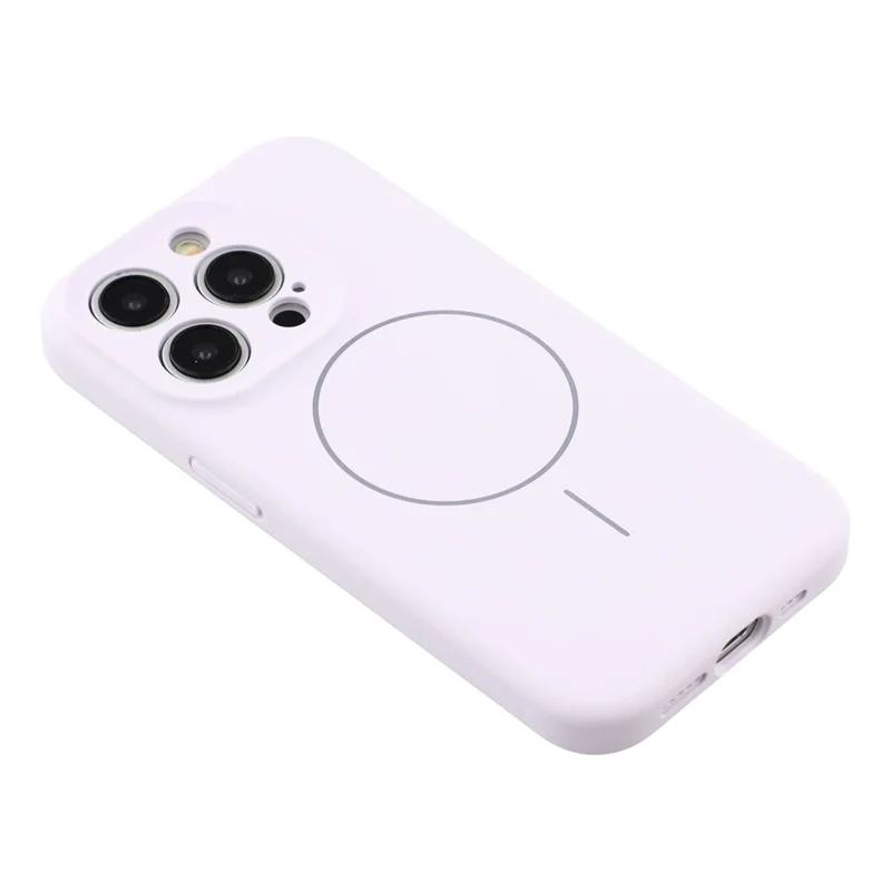 For iPhone 13 Pro Case Compatible with MagSafe Soft Skin-Touch Liquid Silicone + PC Phone Cover - Light Purple