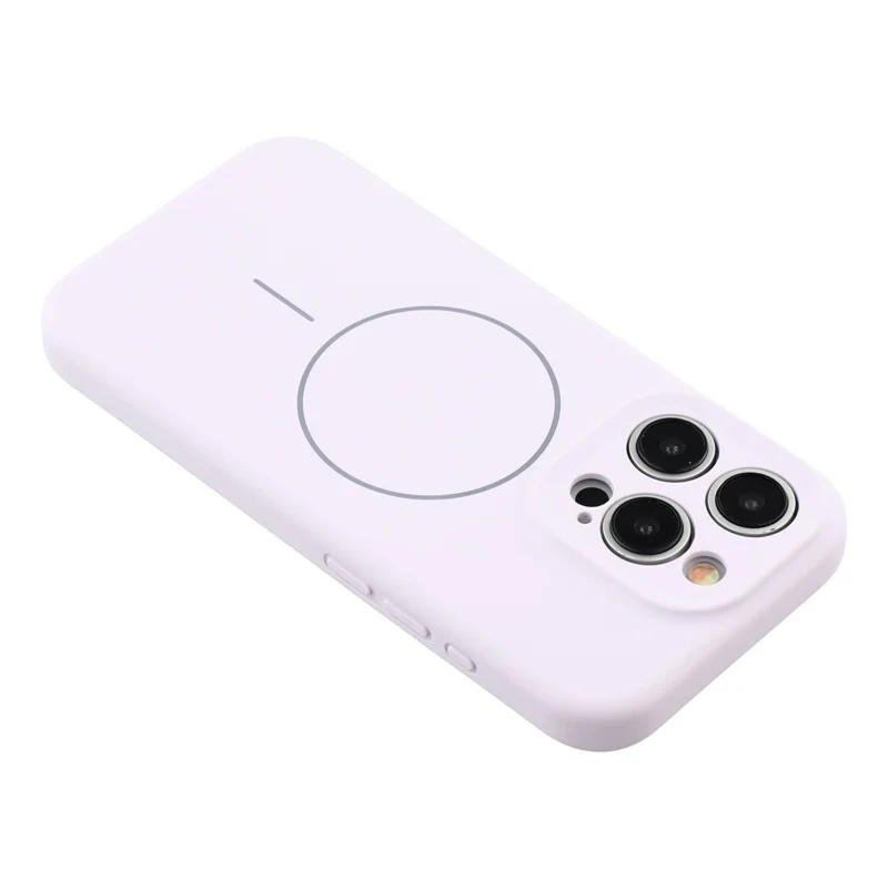 For iPhone 13 Pro Case Compatible with MagSafe Soft Skin-Touch Liquid Silicone + PC Phone Cover - Light Purple
