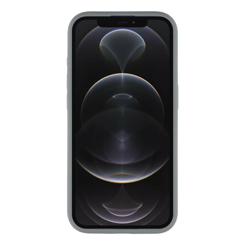 For iPhone 12 Pro Case Compatible with MagSafe Soft Skin-Touch Liquid Silicone + PC Phone Cover - Dark Grey