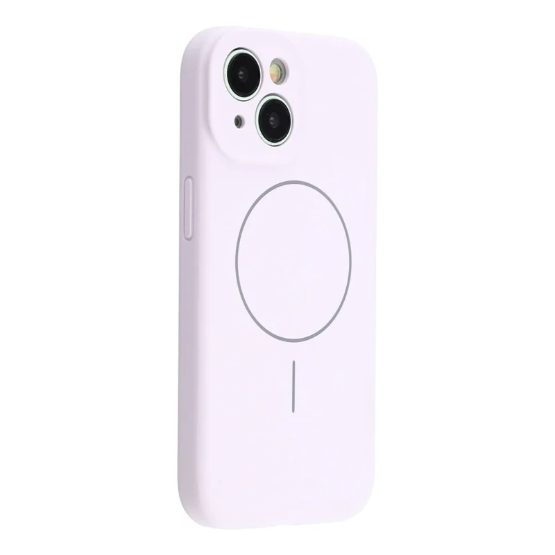 For iPhone 13 Case Compatible with MagSafe Soft Skin-Touch Liquid Silicone + PC Phone Cover - Light Purple