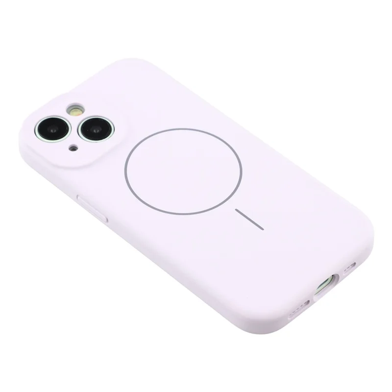 For iPhone 14 Case Compatible with MagSafe Soft Skin-Touch Liquid Silicone + PC Phone Cover - Light Purple