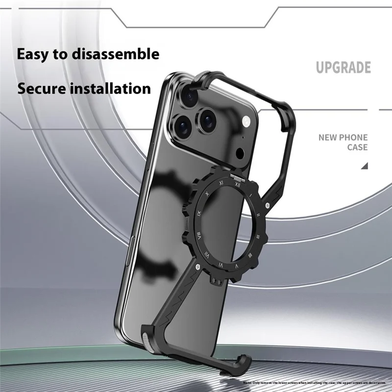 For iPhone 17 Pro Max Kickstand Case Compatible with MagSafe Z Shape Bumper Phone Cover - Black