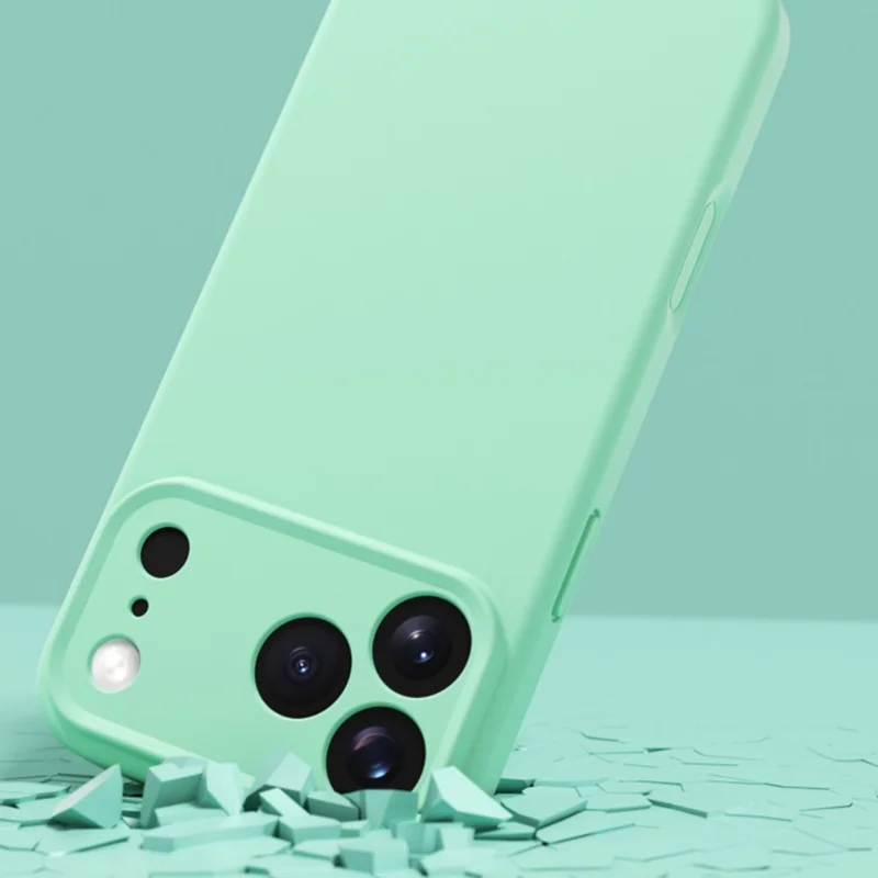 YCADEN For iPhone 17 Pro Max Case Precise Cutouts TPU Phone Back Cover - Grass Green