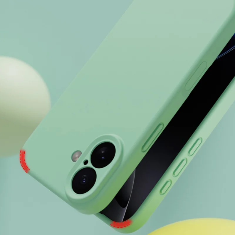 YCADEN For iPhone 17 Case Precise Cutouts TPU Phone Back Cover - Grass Green