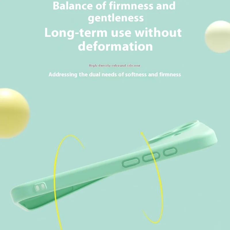 YCADEN For iPhone 17 Case Precise Cutouts TPU Phone Back Cover - Grass Green