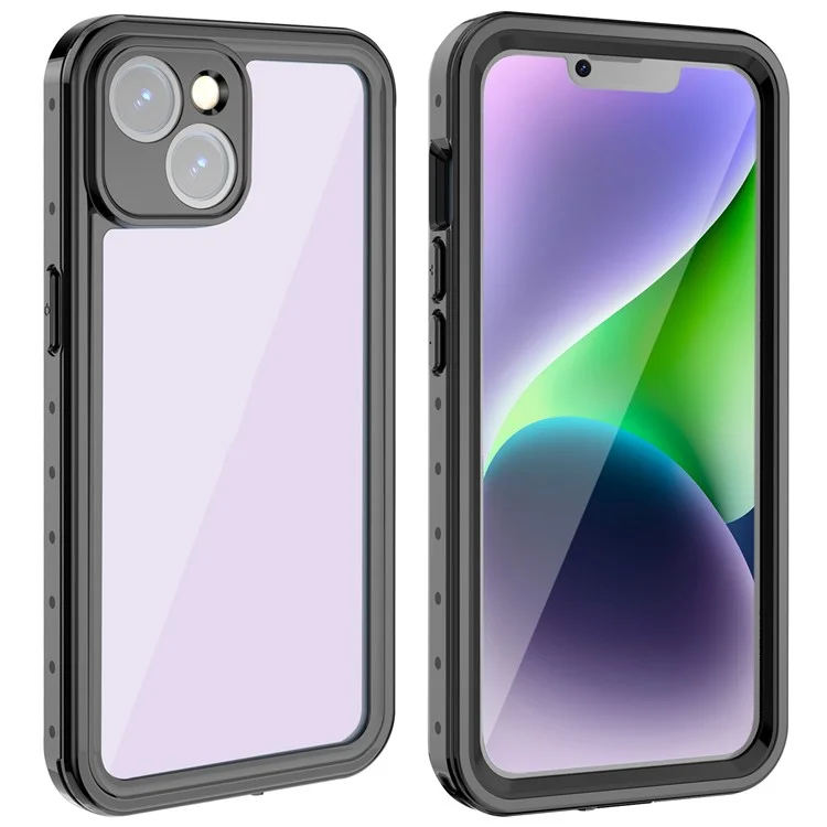 REDPEPPER PRO Series per iPhone 14 Plus IP68 Resistente all'acqua Antiurto Custodia Trasparente per Telefono Protezione Completa Cover per Smartphone