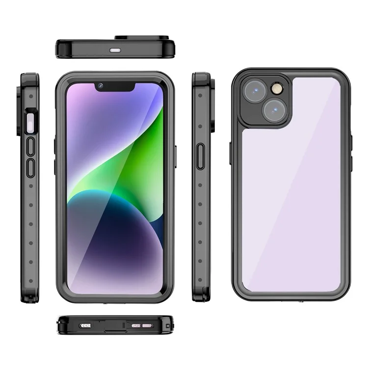 REDPEPPER PRO Series per iPhone 14 Plus IP68 Resistente all'acqua Antiurto Custodia Trasparente per Telefono Protezione Completa Cover per Smartphone