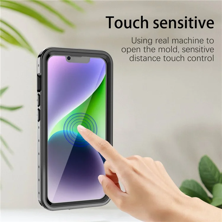 REDPEPPER PRO Series per iPhone 14 Plus IP68 Resistente all'acqua Antiurto Custodia Trasparente per Telefono Protezione Completa Cover per Smartphone