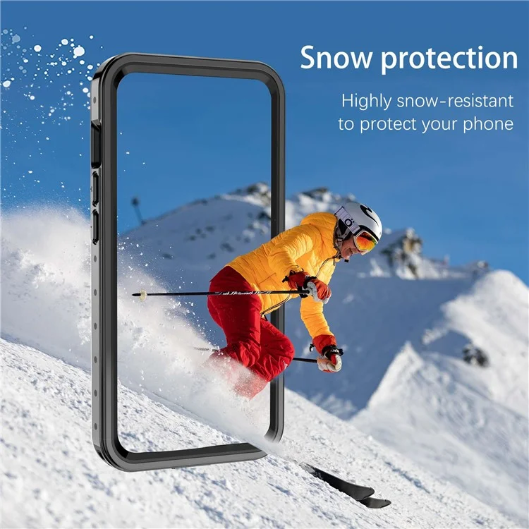 REDPEPPER PRO Series IP68 Étui à Téléphone Imperméable Pour L'iphone 14, Couverture de Smartphone Anti-poussière Transparente de Protection Complète à la Protection Scratch Scratch