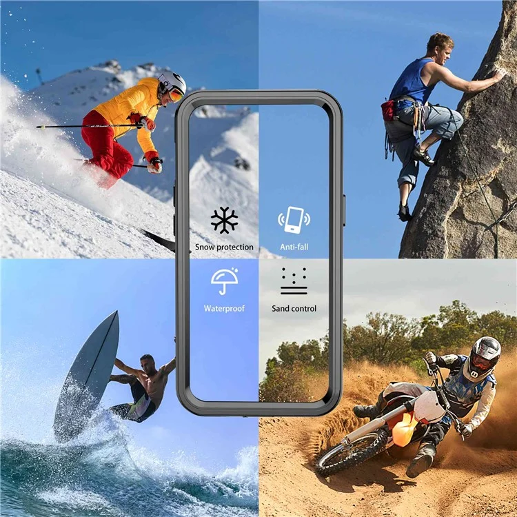 REDPEPPER PRO Series IP68 Étui à Téléphone Imperméable Pour L'iphone 14, Couverture de Smartphone Anti-poussière Transparente de Protection Complète à la Protection Scratch Scratch