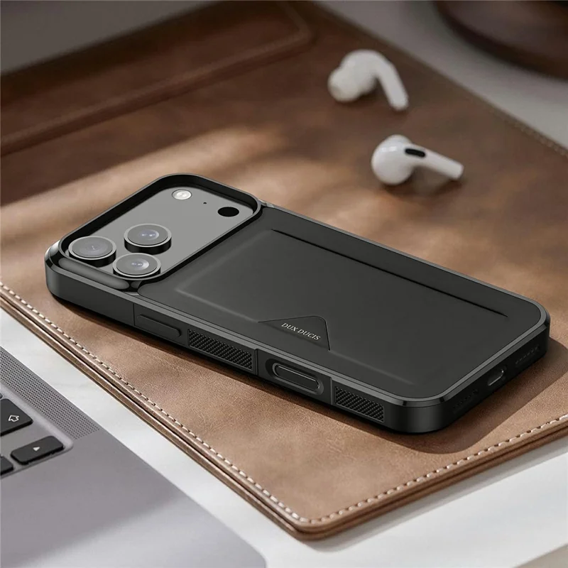 DUX DUCIS Pocard Series For iPhone 17 Pro Max Case Card Holder Leather + PC + TPU Phone Cover
