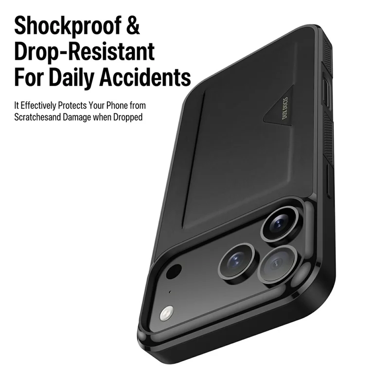 DUX DUCIS Pocard Series For iPhone 17 Pro Max Case Card Holder Leather + PC + TPU Phone Cover