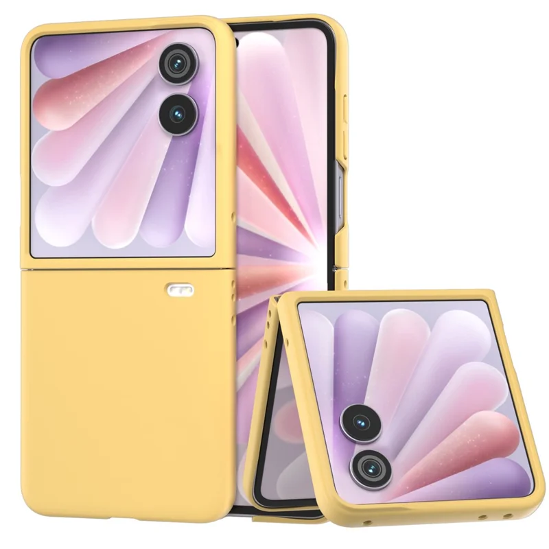Para Honra Magia V Flip 2 Case Skin-Touch Textura Rígida PC Dobrável Capa de Telefone - Amarelo