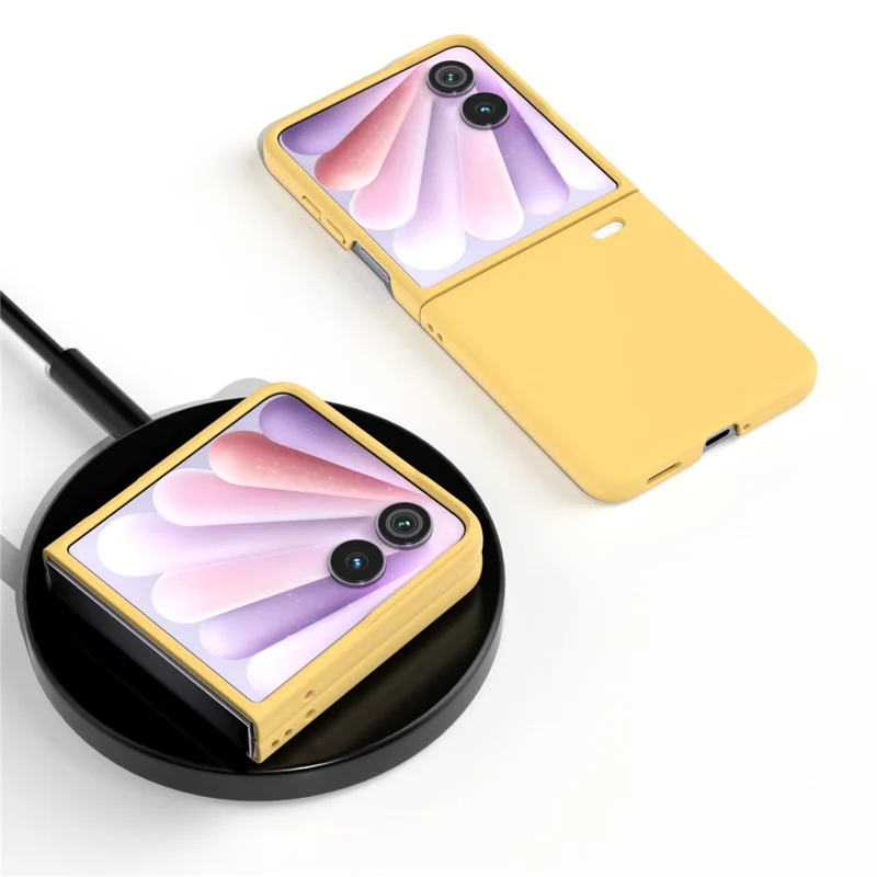 Para Honra Magia V Flip 2 Case Skin-Touch Textura Rígida PC Dobrável Capa de Telefone - Amarelo