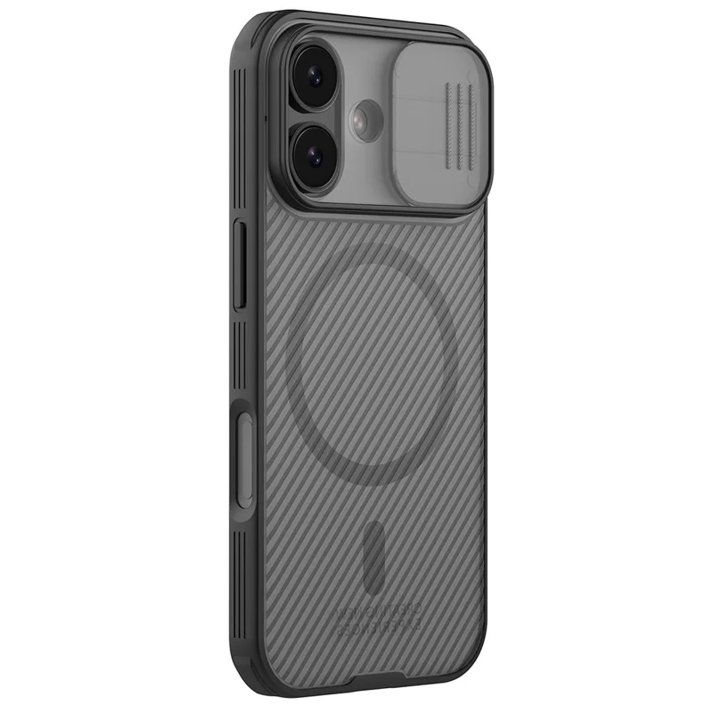 NILLKIN Camshield Pro Magnetic Series For iPhone 17 Case TPU + PC Clear Black Phone Cover with Camera Slider