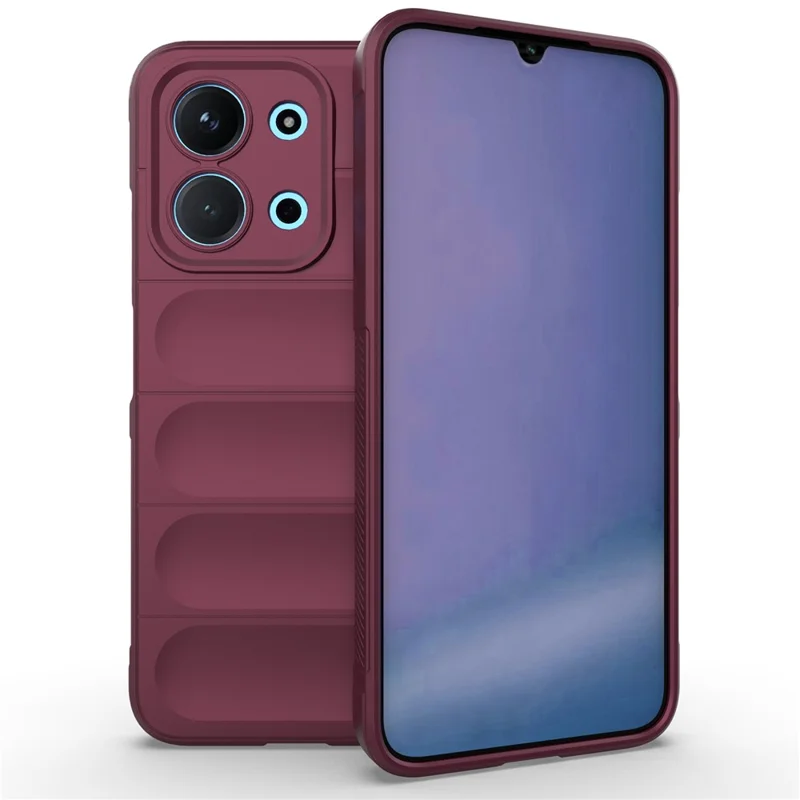 AMORUS Para Xiaomi Redmi 15C 4G (Global) (171mm) / Poco C85 4G Funda Resistente a los golpes Suave TPU Resistente Cubierta Trasera del teléfono - Rojo Vino