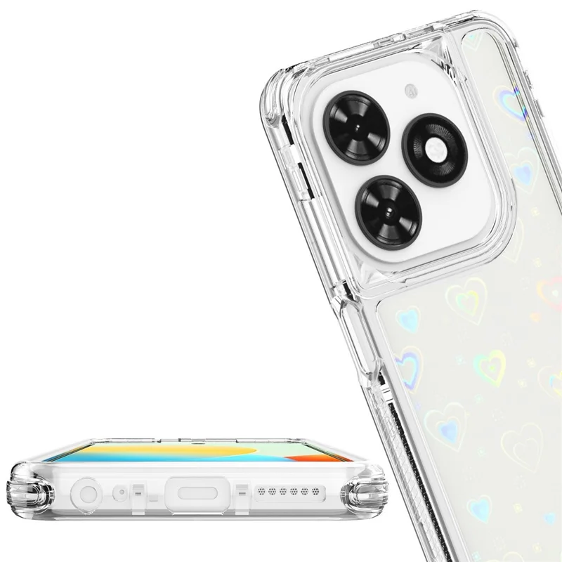 Прозрачный чехол для телефона для TECNO Spark Go 2024 4G / Spark 20 / Spark 20C / Pop 8 / Infinix Smart 8 4G / Smart 8 HD 4G / Hot 40i X6528B Акриловый TPU-чехол - Сердца