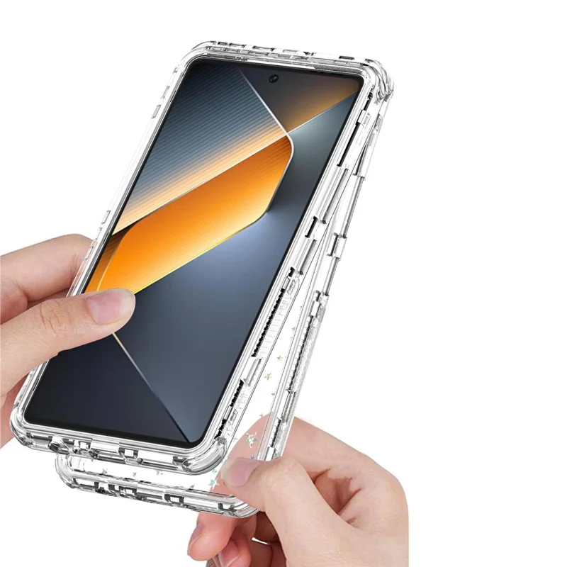 TECNO Pova 6 Pro 5G LI9 / Pova 6 5G Чехол Точные вырезы Акриловый TPU прозрачный чехол для телефона с лазерной печатной пленкой - Звезды