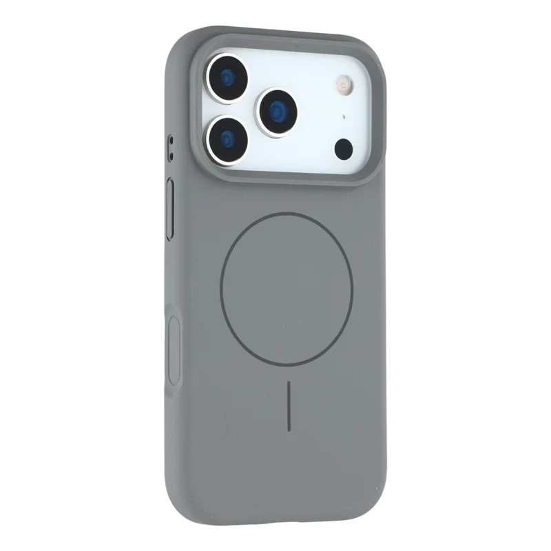 For iPhone Air Case Compatible with MagSafe Liquid Silicone + PC Phone Cover with Camera Touch Control Button - Dark Grey