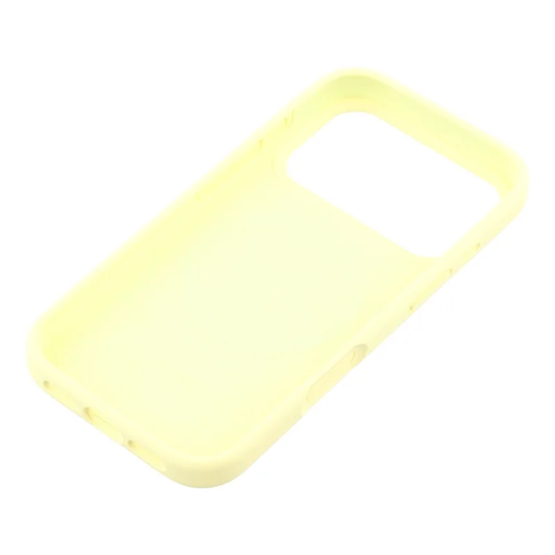 For iPhone Air Case Compatible with MagSafe Liquid Silicone + PC Phone Cover with Camera Touch Control Button - Light Yellow