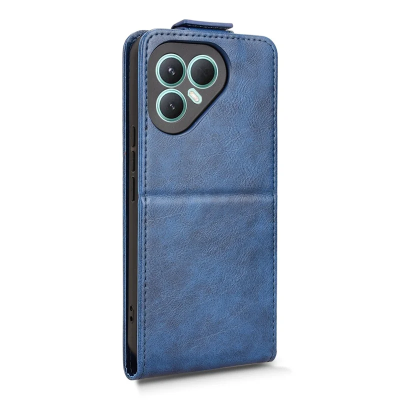For TECNO Pova 7 Pro 5G Stand Case Magnetisk Knap Vertikal Flip Læder Telefonbeskyttelse med Kortholder - Mørkeblå