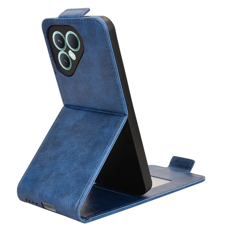 For TECNO Pova 7 Ultra 5G Stand Case Magnetic Clasp Vertical Flip Leather Phone Cover with Card Holder - Dark Blue